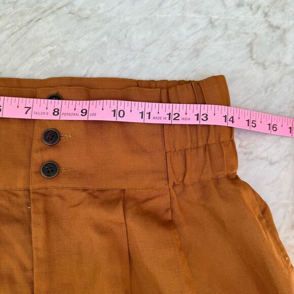 Anne Pinkerton vintage orange linen blend high waist pants size 10 run small - Picture 4 of 6